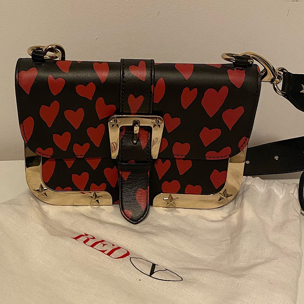 Red Valentino handbag with hearts